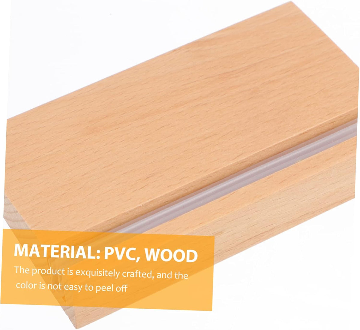 Wood Message Board Desktop Sign with Base, PVC and Wood