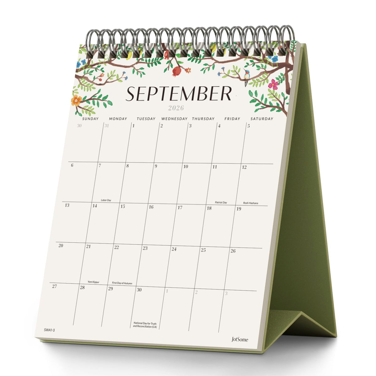 Jotsome Small Desk Calendar 2026-2027, Standing Flip Calendar 6"x7.5"