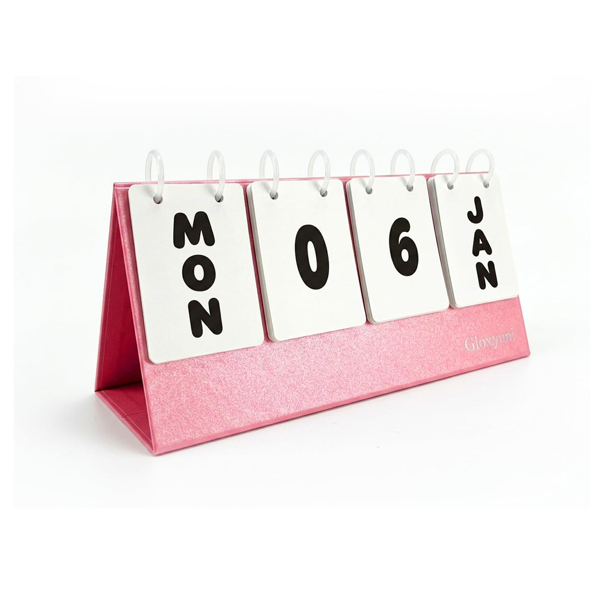 Paper vertical flip desk calendar, large-display desktop perpetual flip calendar, modern minimalist daily calendar with detachable plastic binder rings, suitable for home, office and classroom decoration, reusable year after year.
