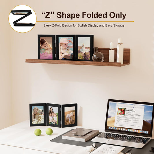 decorUhome Black Triple 4x6 Picture Frame Vertical