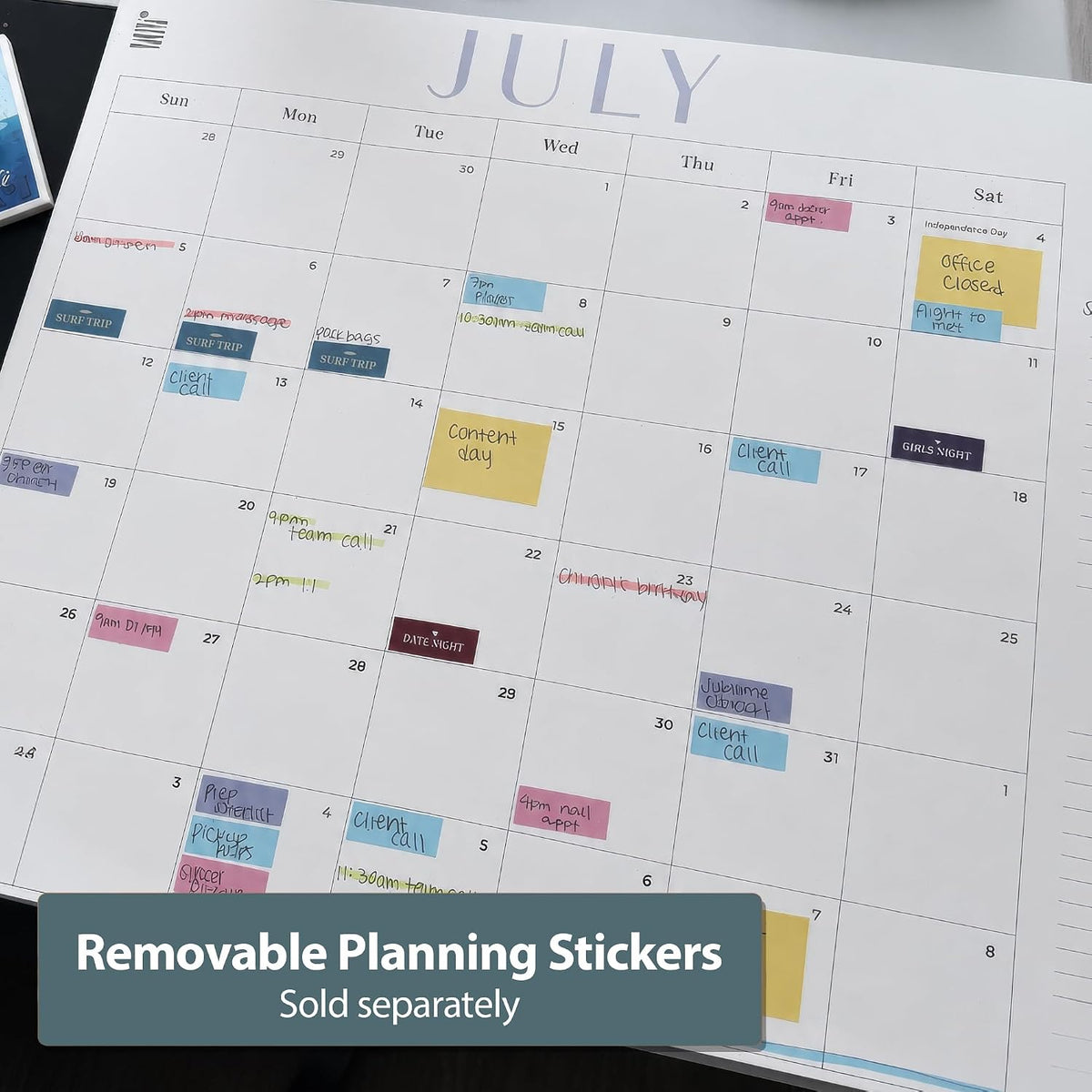 ETERNA GOODS 2026-2027 Flat Desk 18-Month Calendar, Simple Aesthetic Lay Flat Calendar in a Large 22" x 17" Size, Upgrade Your Desktop With a Modern Full Month View Calendar