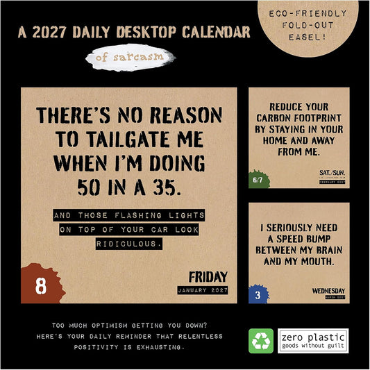 TF Publishing 2027 Anti Affirmations/Daily Sarcasm Daily Desktop Calendar