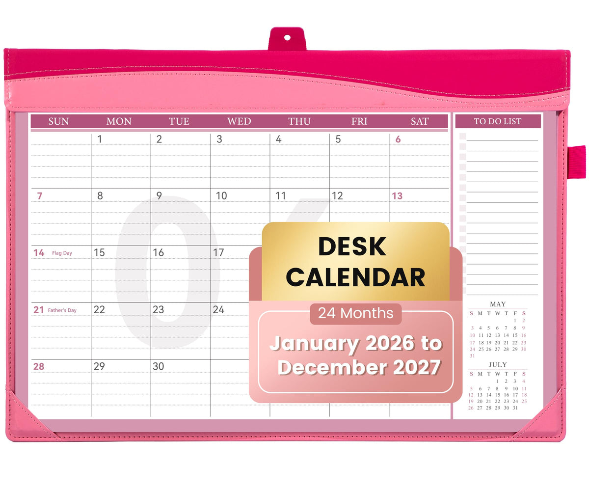 Yoment Desk Calendar 2026-2027, 17" x 12", from Now - Dec 2027(18 Months)