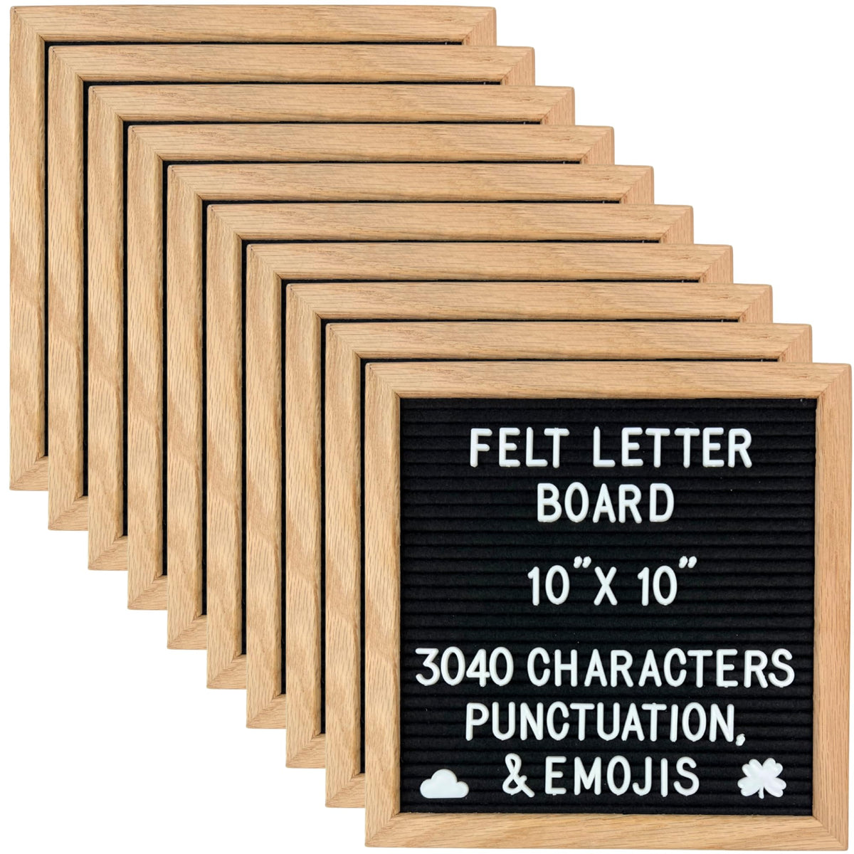 Black Felt Letter Board | Classy Dark Stained Wooden Frame with White Letters | Premium Changeable Sign Boards for Home Decor Motivational Quotes Baby Announcement Price List Message Letterboard With