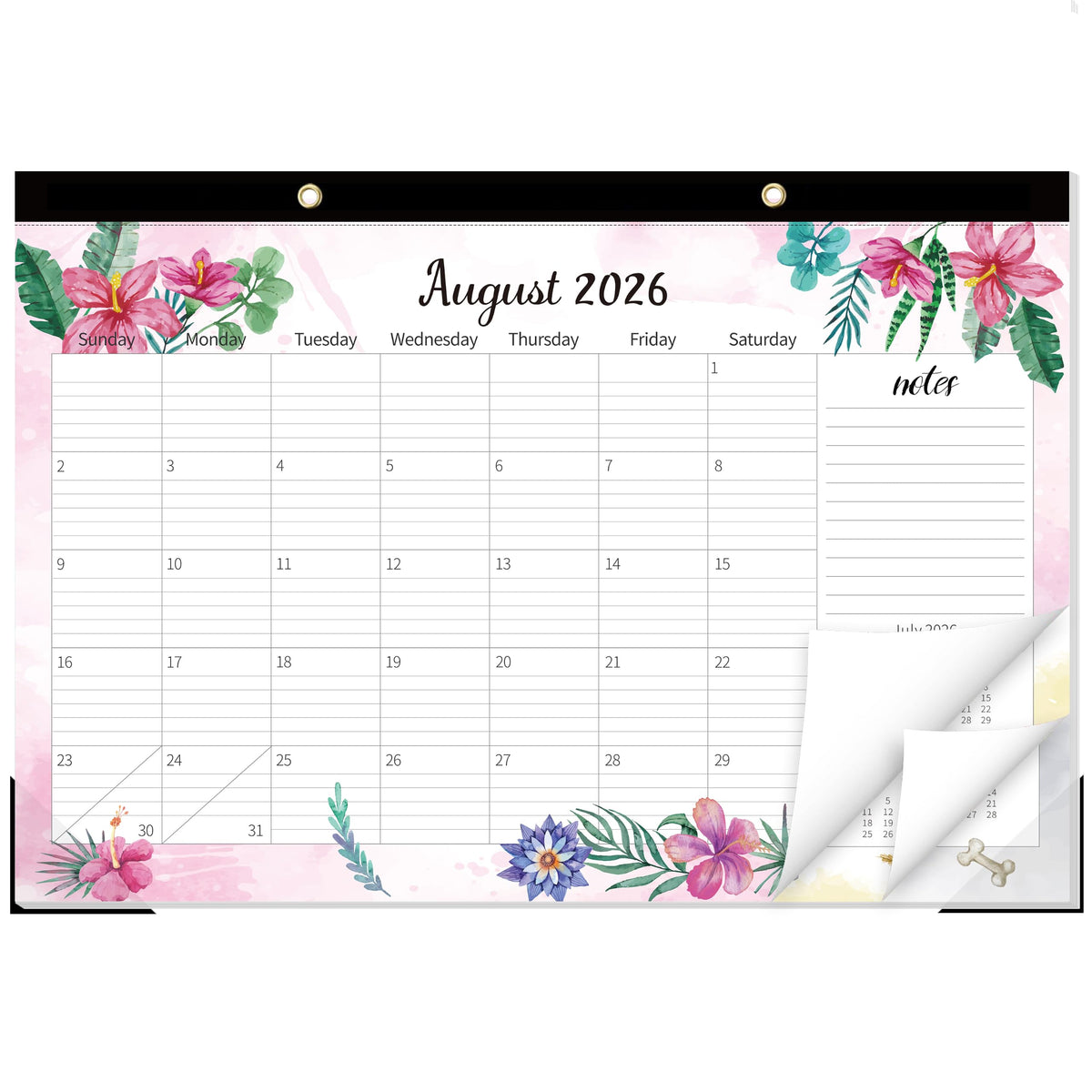 GuassLee Large Desk Calendar 2027-2028, 18 Months, 22" x 17"