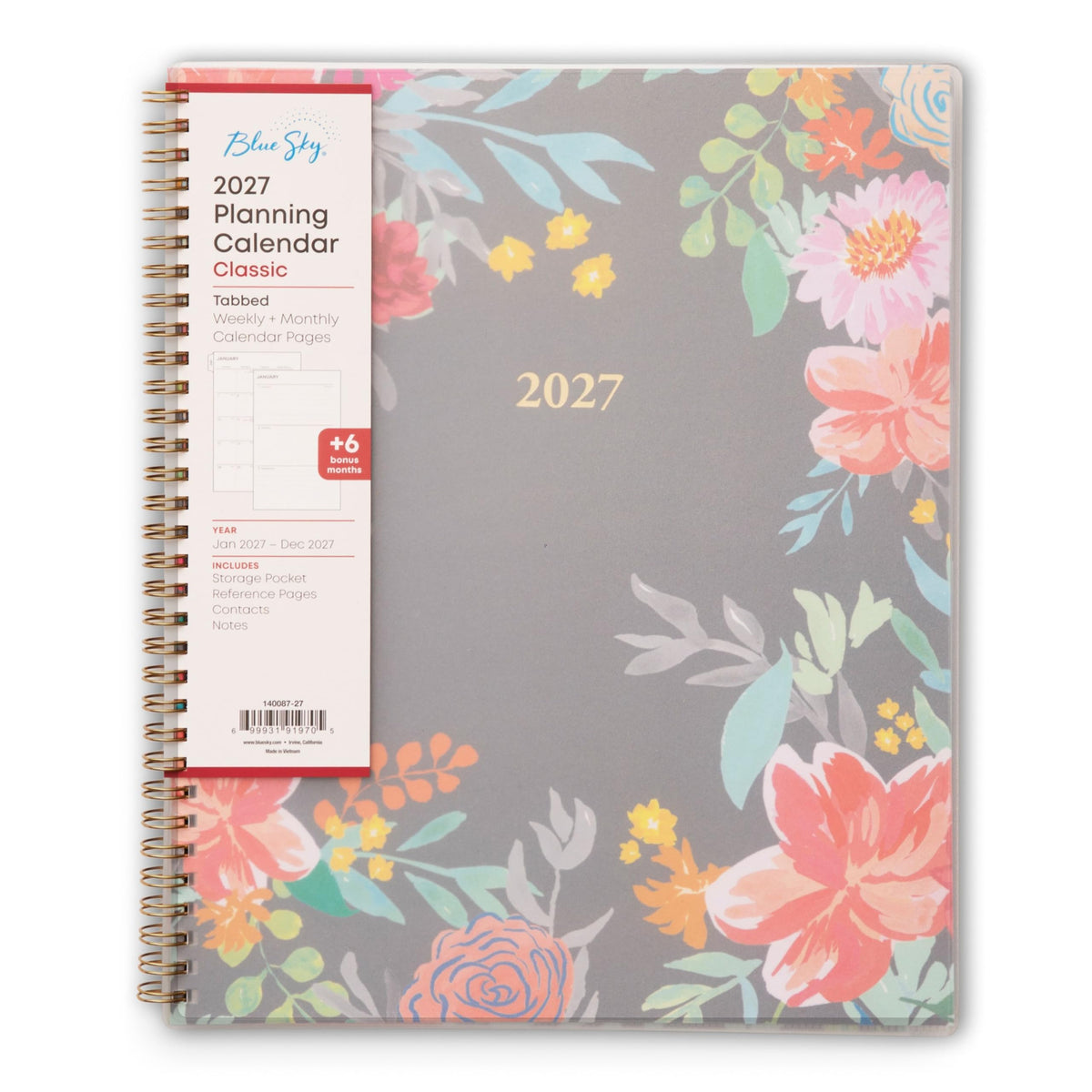 Blue Sky 2027 Weekly & Monthly Planner Calendar, 8.5"x11", Sophie