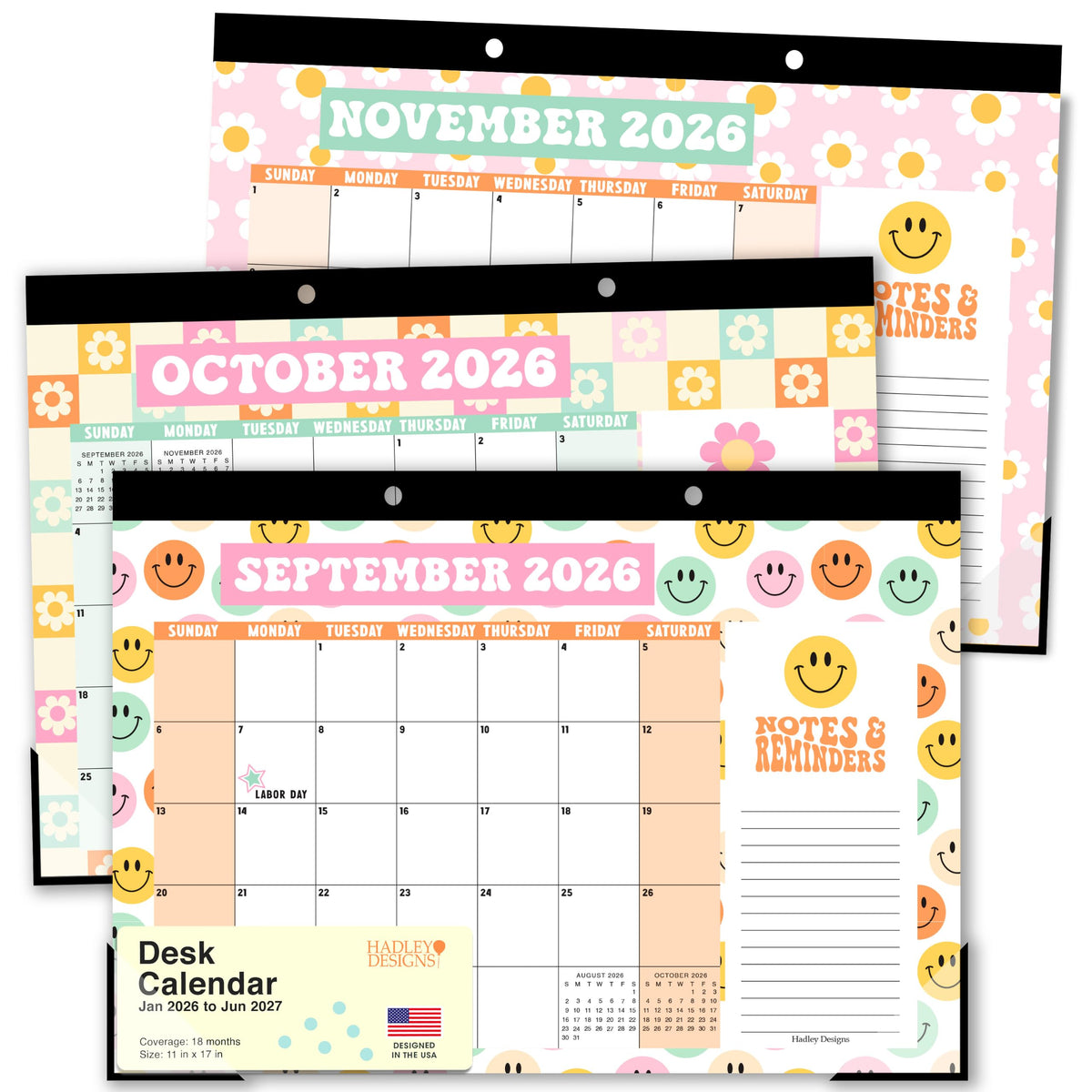 Large Desk Calendar 2026 - Desktop Calendar 2026-2027