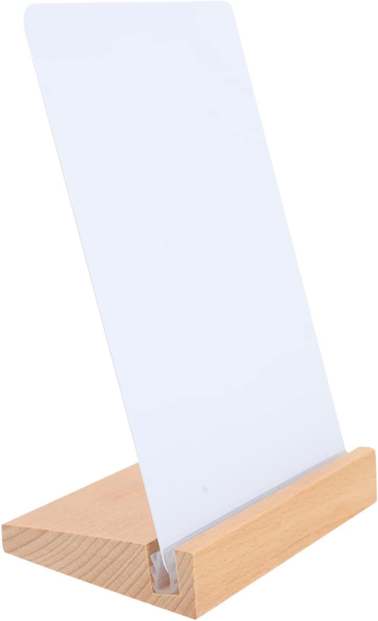 Wood Message Board Desktop Sign with Base, PVC and Wood