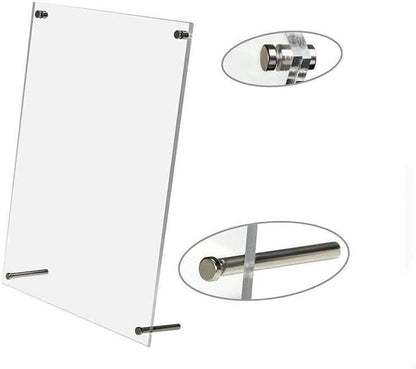 Modern Acrylic Photo Frame - Desktop/Free Standing (8.5x11)