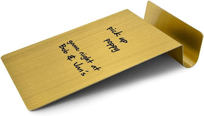 Three by Three Seattle 5.5 x 9 Inch to.do Dry Erase Board with Marker for Memos, Lists, and More in Office, Home, Classroom, and Event Spaces (Golden)