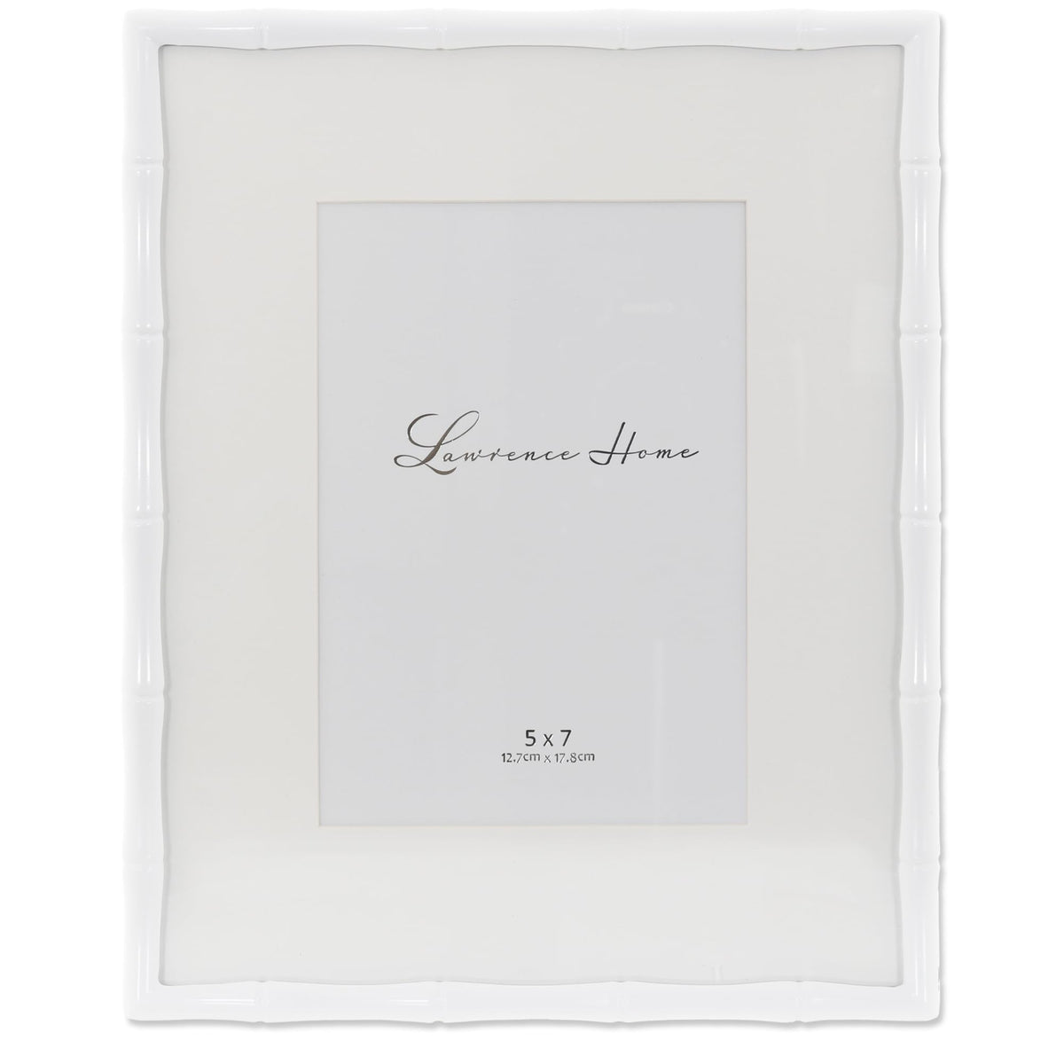 Lawrence Frames Bamboo Design Metal Frame, 4x4, Silver