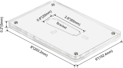 ECOSEAO 6x8 Minimalist Picture Frame Acrylic Glass Photo Frame with Desktop Display Horizontally or Vertically