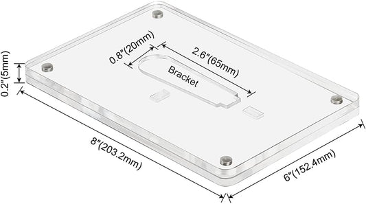 ECOSEAO 6x8 Minimalist Picture Frame Acrylic Glass Photo Frame with Desktop Display Horizontally or Vertically