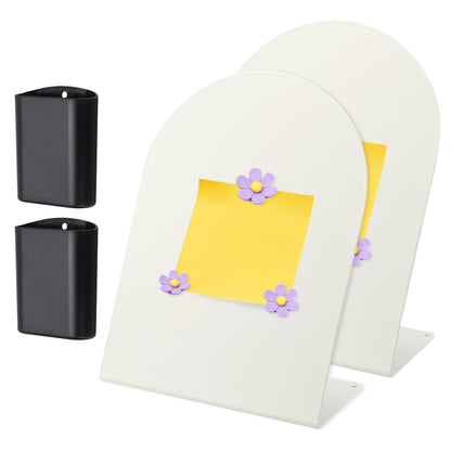 PATIKIL Magnetic Bulletin Board, W/ 3 Flower Magnets&Pen Holder