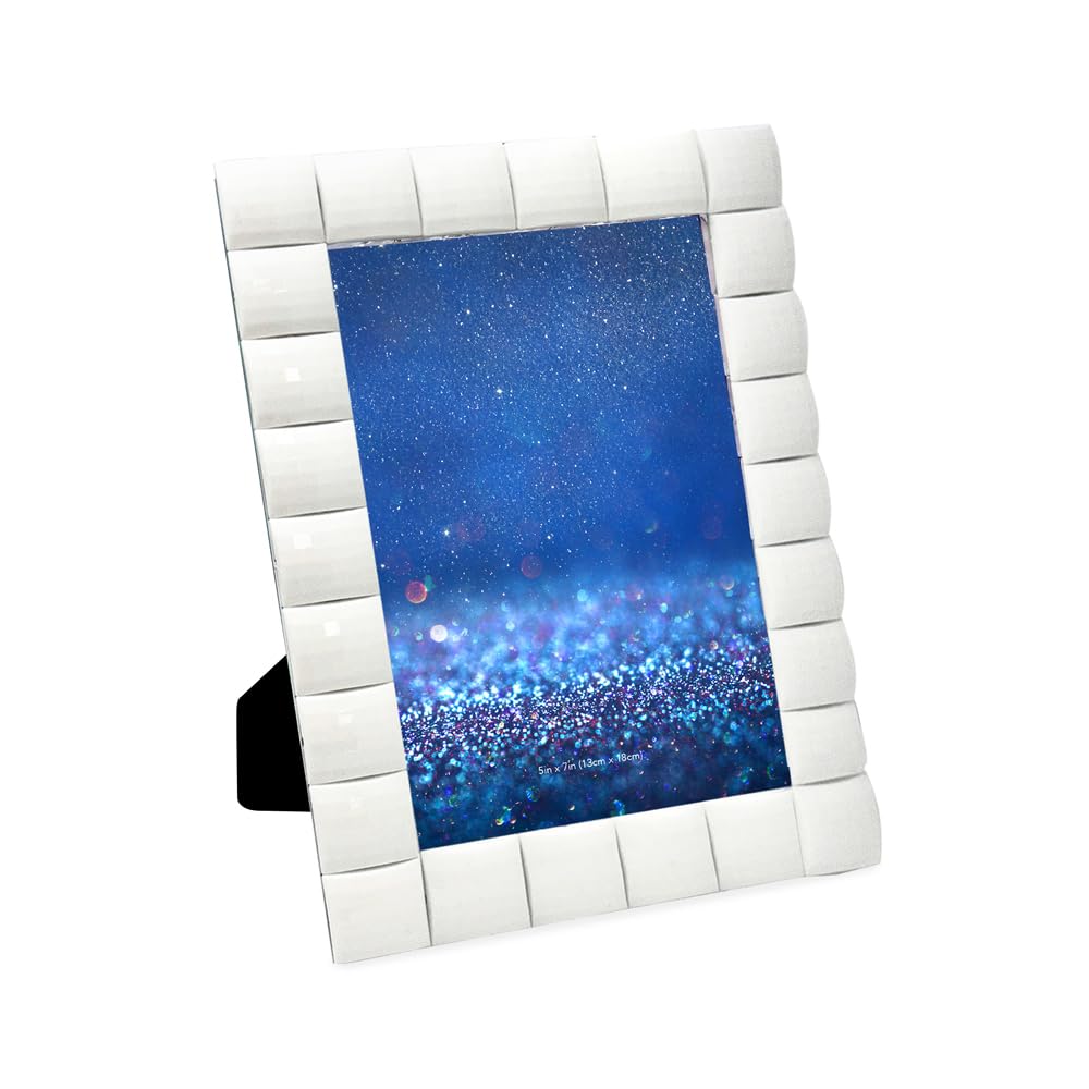 Isaac Jacobs Decorative Sparkling Jewel Picture Frame (4x4, Rainbow)