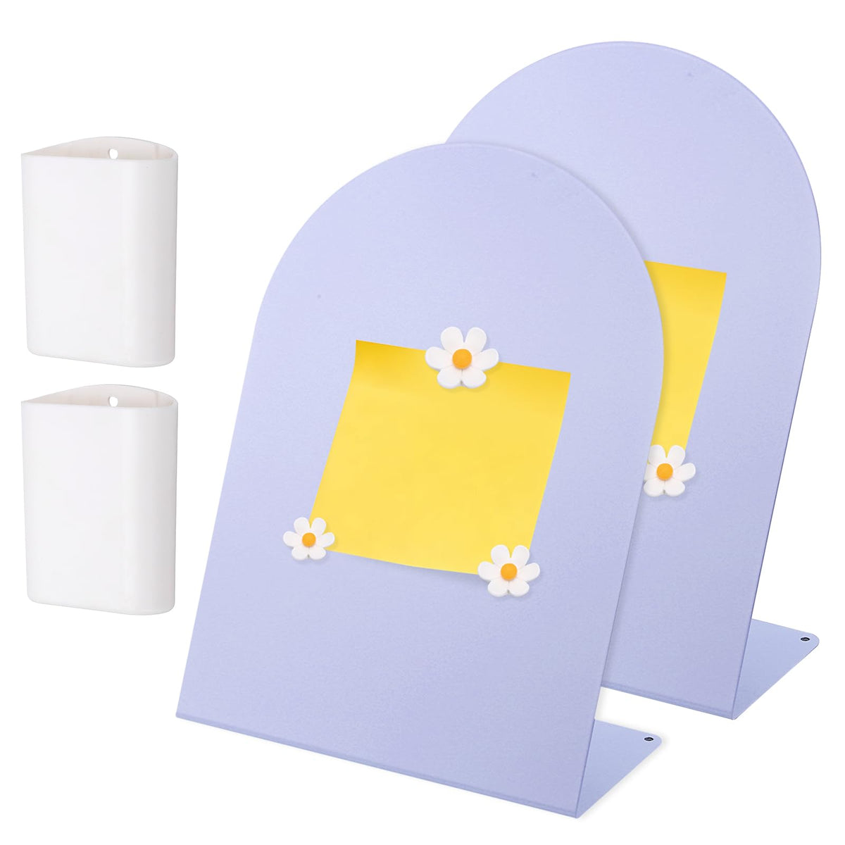 PATIKIL Magnetic Bulletin Board, W/ 3 Flower Magnets&Pen Holder
