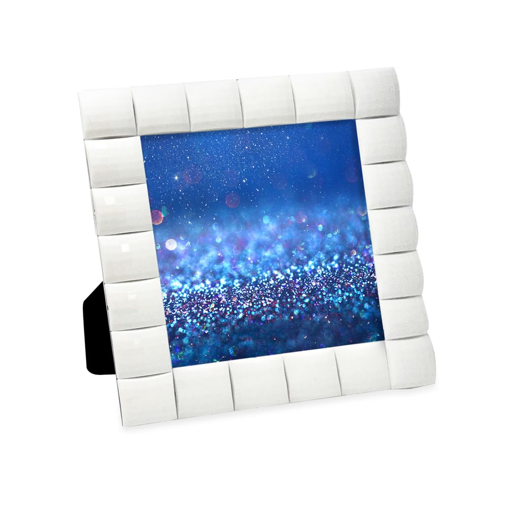 Isaac Jacobs Decorative Sparkling Jewel Picture Frame (4x4, Rainbow)
