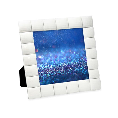 Isaac Jacobs Decorative Sparkling Jewel Picture Frame (4x4, Rainbow)