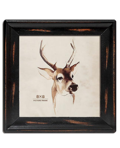 Picture Frame 5x7 Inch,Rustic Wood Photo Frames with Real Glass,Wall Hanging and Tabletop Standing,Vertical or Horizontal Display (Brown)