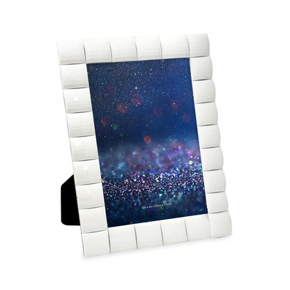 Isaac Jacobs Decorative Sparkling Jewel Picture Frame (4x4, Rainbow)