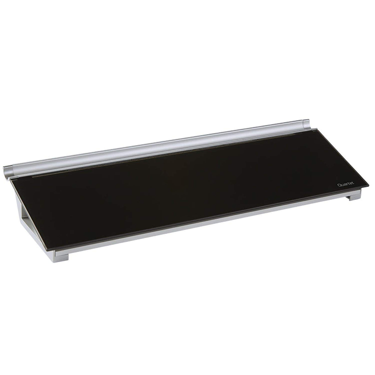 Quartet Glass Dry Erase White Board, Desktop Computer Pad for Notetaking, 18" x 6" Whiteboard, Clean Erase Surface with Storage, 1 Dry Erase Marker, White Surface (GDP186)