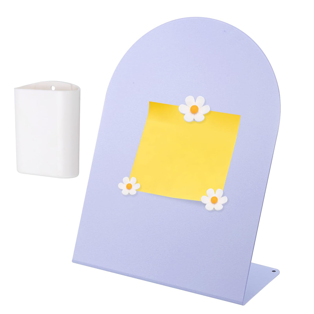 PATIKIL Magnetic Bulletin Board, W/ 3 Flower Magnets&Pen Holder