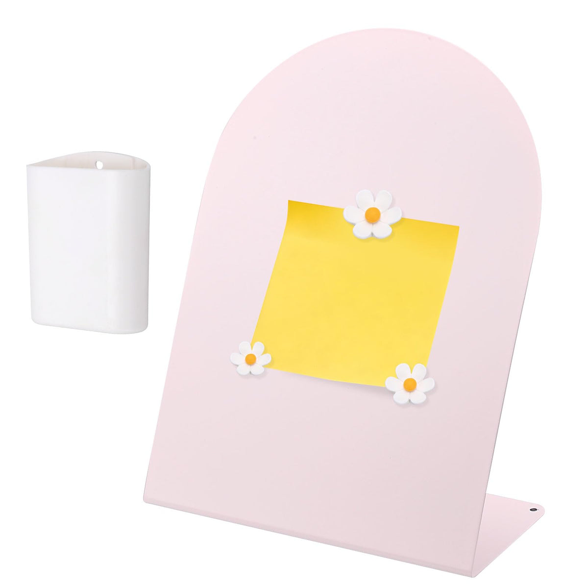 PATIKIL Magnetic Bulletin Board, W/ 3 Flower Magnets&Pen Holder