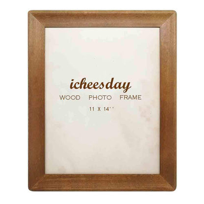 Picture Frame 5x7 Inch,Rustic Wood Photo Frames with Real Glass,Wall Hanging and Tabletop Standing,Vertical or Horizontal Display (Brown)
