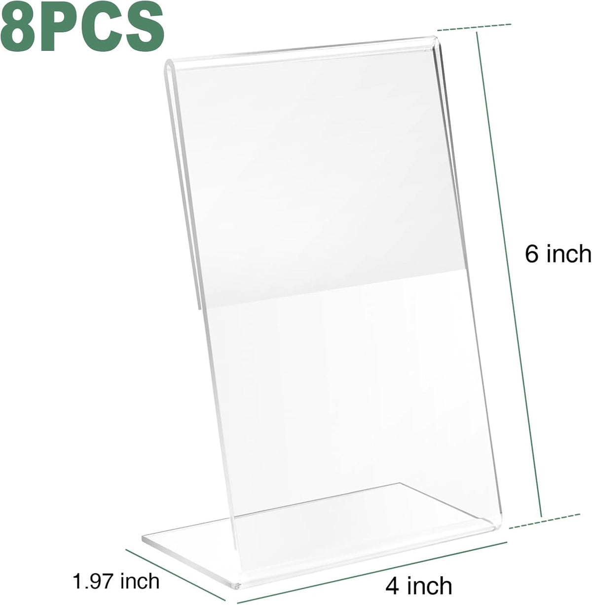 Lechay 8 Pcs 4x6 Inch Clear Acrylic Photo Frame Scratch-Resistant & Multi-Scene Styling Frame Display Pictures for Home,School,office Clear Memories