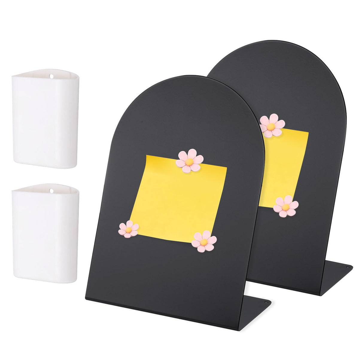 PATIKIL Magnetic Bulletin Board, W/ 3 Flower Magnets&Pen Holder