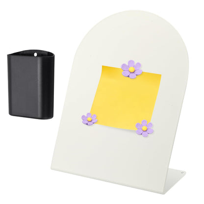 PATIKIL Magnetic Bulletin Board, W/ 3 Flower Magnets&Pen Holder