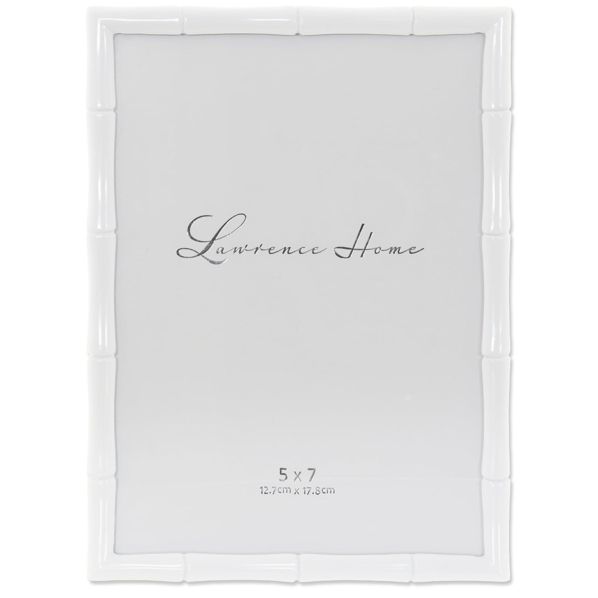 Lawrence Frames Bamboo Design Metal Frame, 4x4, Silver