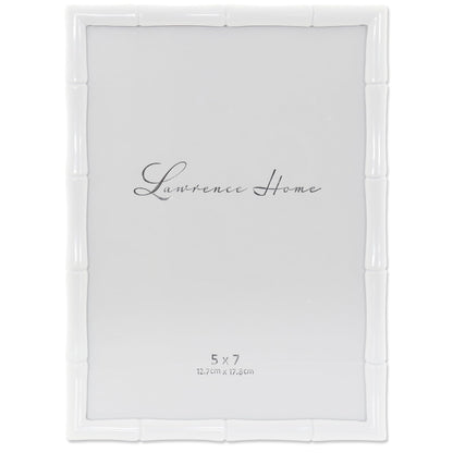 Lawrence Frames Bamboo Design Metal Frame, 4x4, Silver