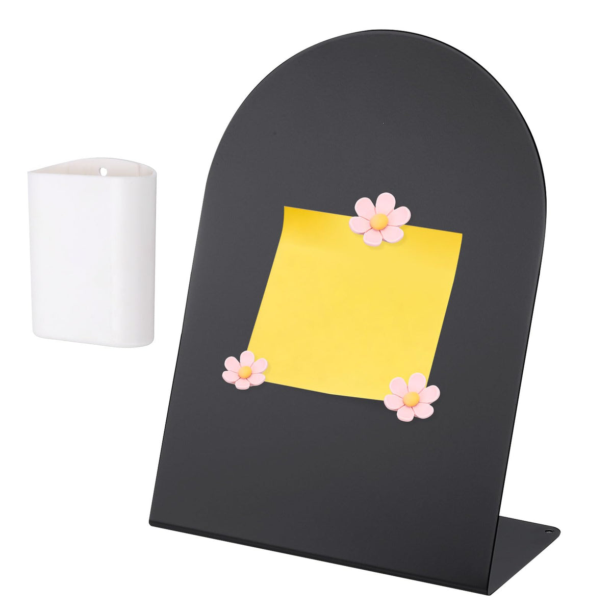 PATIKIL Magnetic Bulletin Board, W/ 3 Flower Magnets&Pen Holder