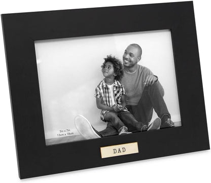 Isaac Jacobs 5x7 Wood Sentiments Dad Picture Frame Black (Vertical)