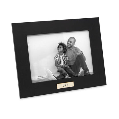 Isaac Jacobs 5x7 Wood Sentiments Dad Picture Frame Black (Vertical)