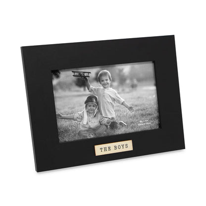 Isaac Jacobs 4x6 Black Wood Sentiments The Boys Picture Frame, Vertical