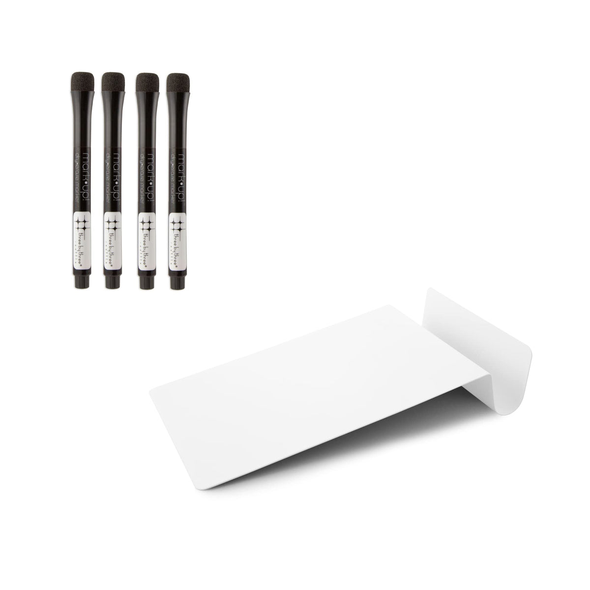 Three by Three Seattle 5.5 x 9 Inch to.do Dry Erase Board with Marker for Memos, Lists, and More in Office, Home, Classroom, and Event Spaces (Golden)