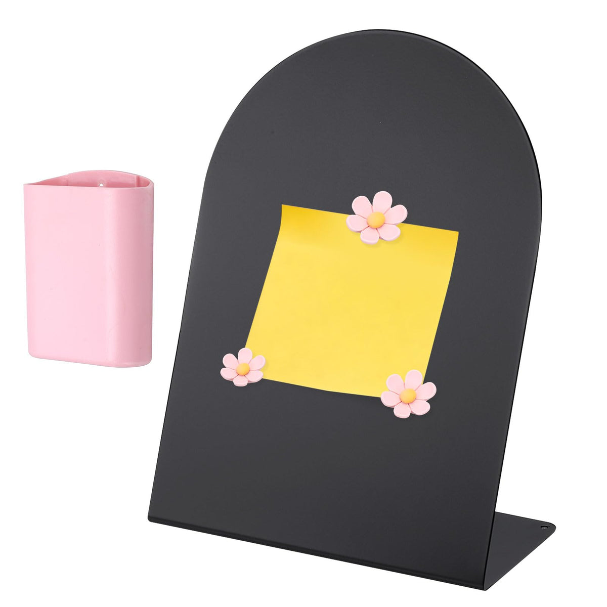 PATIKIL Magnetic Bulletin Board, W/ 3 Flower Magnets&Pen Holder