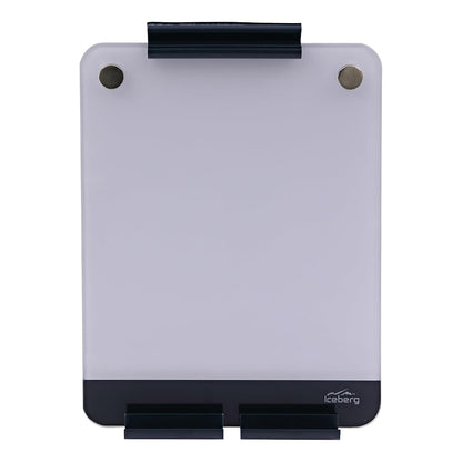 Iceberg Clarity Glass Personal Dry Erase Board, Office Supplies, with Ultra-White Back and Aluminum Frame, 9" x 12"