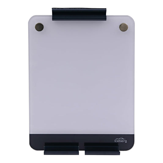 Iceberg Clarity Glass Personal Dry Erase Board, Office Supplies, with Ultra-White Back and Aluminum Frame, 9" x 12"