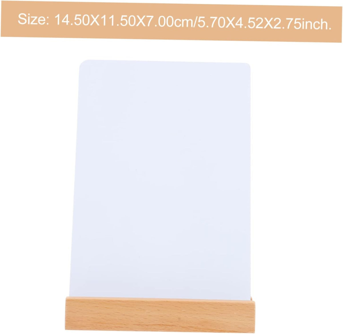 Wood Message Board Desktop Sign with Base, PVC and Wood