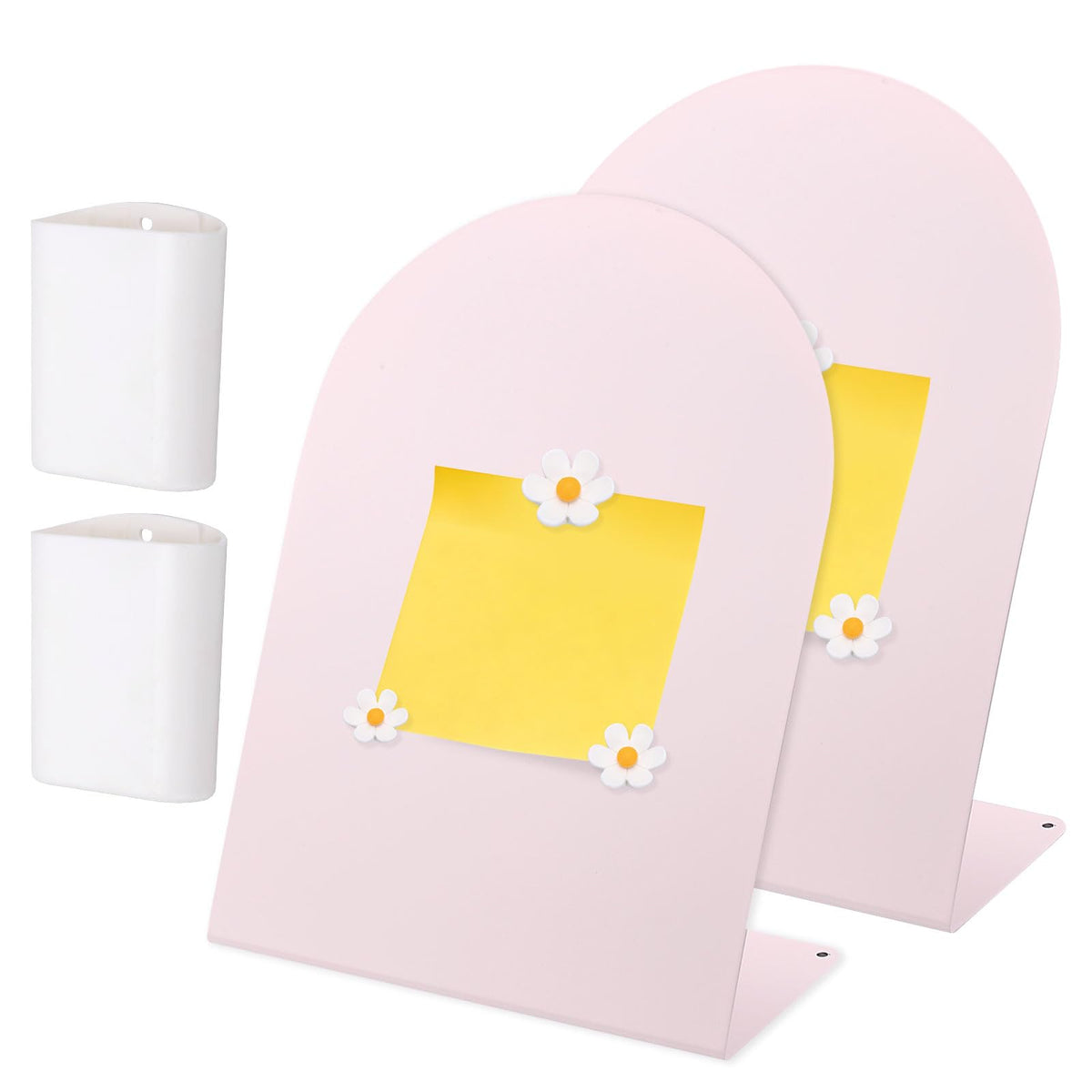 PATIKIL Magnetic Bulletin Board, W/ 3 Flower Magnets&Pen Holder