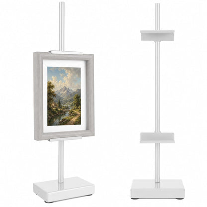 18” Black Steel Adjustable Tabletop Easel Stand,Picture Frame Holder Stand for Display,Art Easel Photo Stands for Sign,Plates,Painting,Artwork,Poster,Books