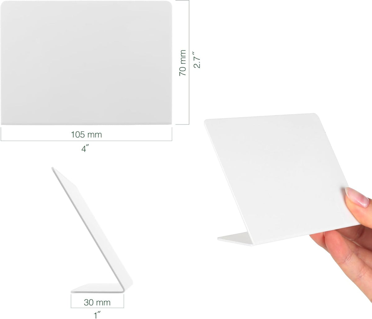 Set of 15 Mini Whiteboard, Small Dry Erase Food Signs 3 x 4 inches - Desktop Signs for Party Buffet, Food Display Card, Tabletop Chalkboards for Kitchen, Standing Menu Black Boards for Wedding