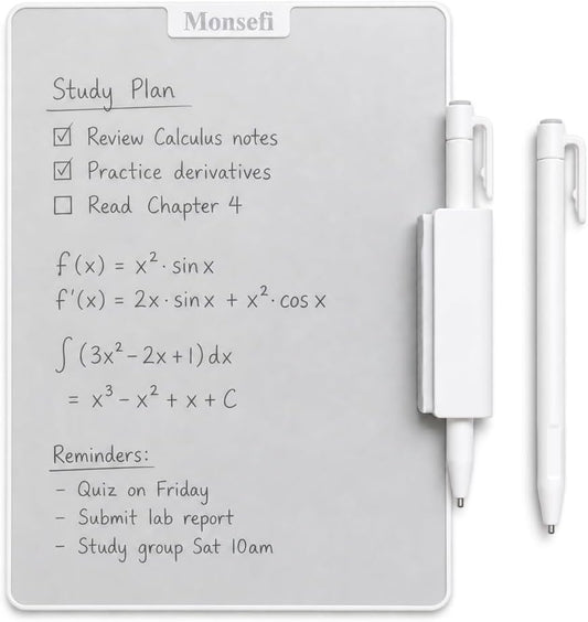 Reusable Paper-Like Writing Pad, 10" Inkless Desktop Note Board for Study