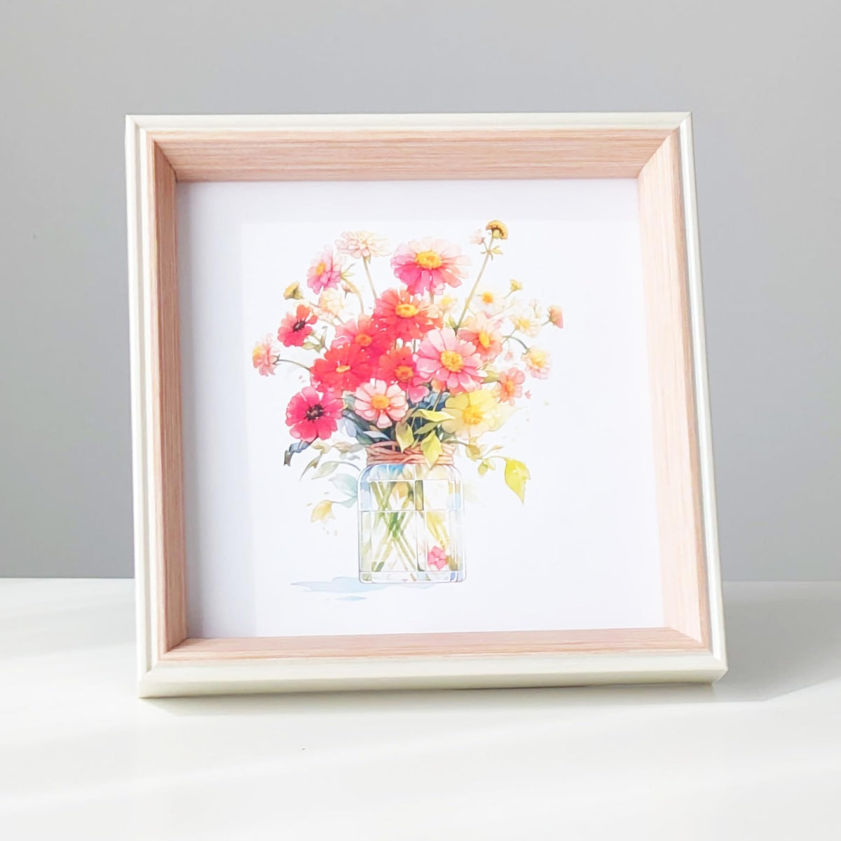 5x5 Blue Beige Square Picture Frame, 5x5 Resin Photo Frame, Wall and Desktop Display Picture Frame, Plexiglass