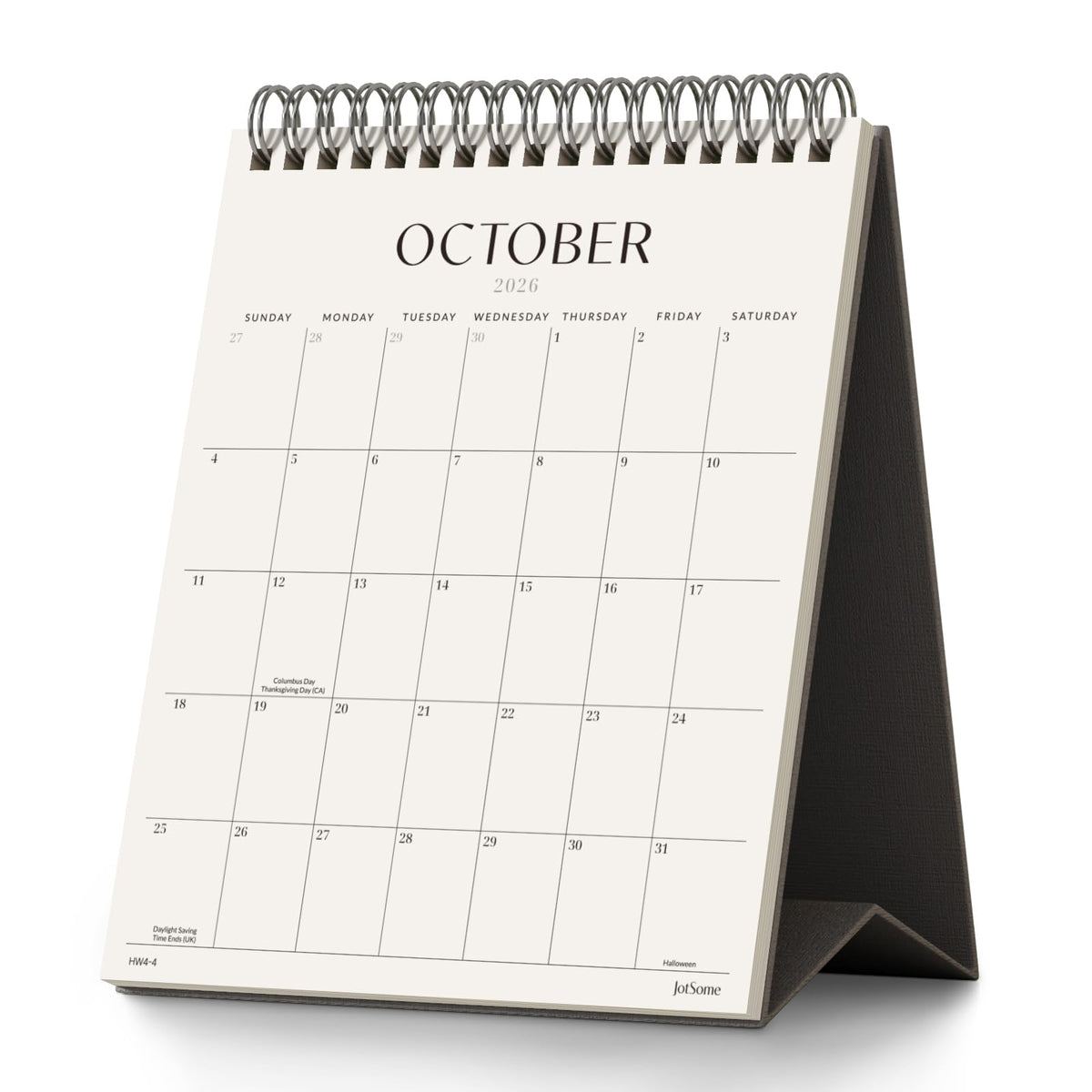 Jotsome Desk Calendar 2026-2027, Small Standing Flip Desktop Calendar
