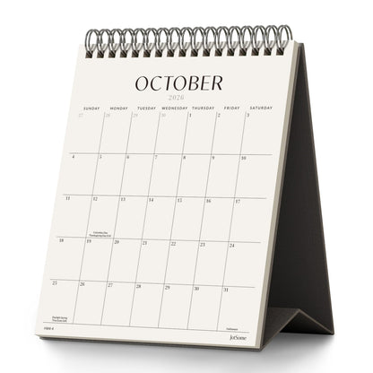 Jotsome Desk Calendar 2026-2027, Small Standing Flip Desktop Calendar