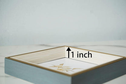 5x5 Blue Beige Square Picture Frame, 5x5 Resin Photo Frame, Wall and Desktop Display Picture Frame, Plexiglass